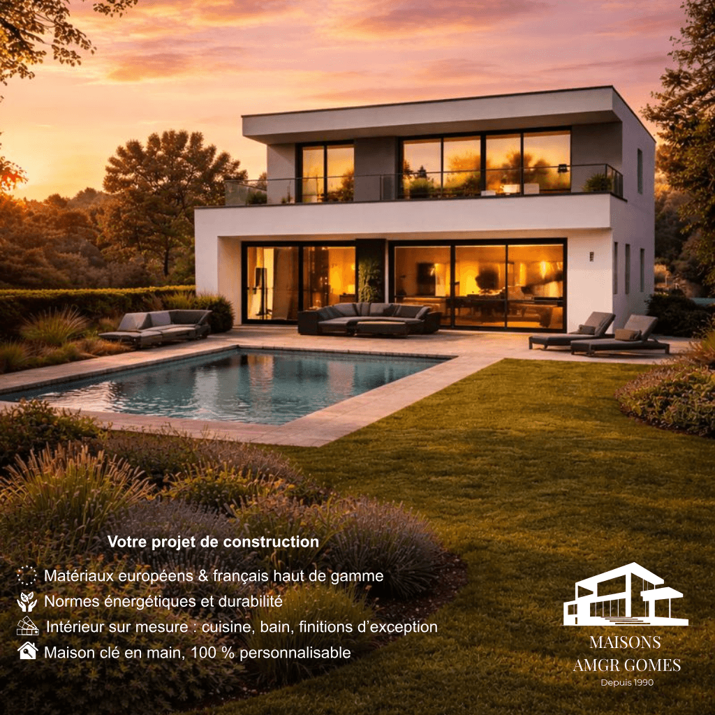 Maison contemporaine R+1 à toit plat