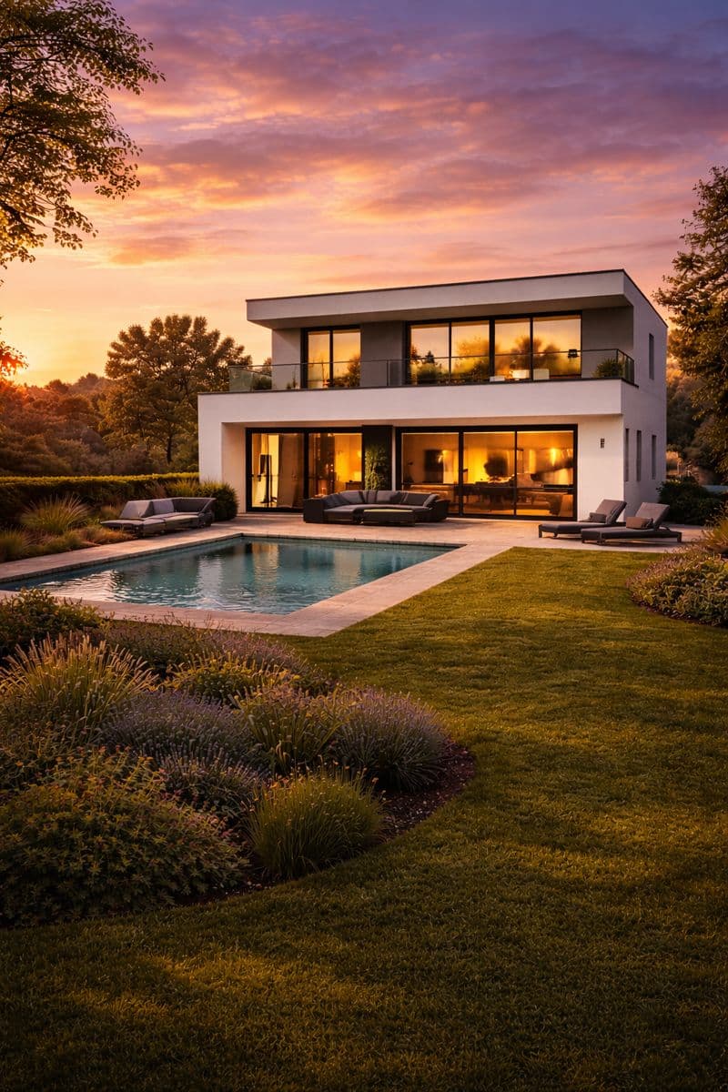 Maison contemporaine R+1 à toit plat